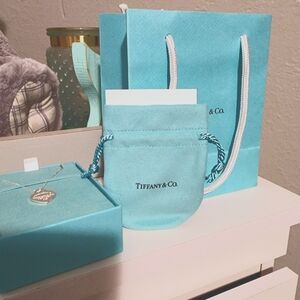 Tiffany Blue Small Heart Tag Pendant Necklace